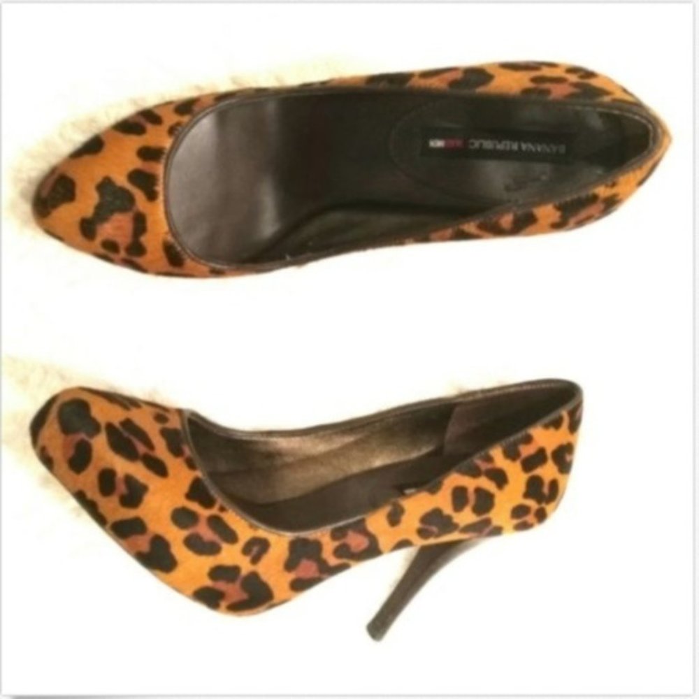 Banana Republic Leopard Print Cow Hair Pump